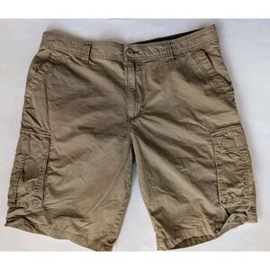 Junction West  Cargo Shorts Mens Sz 38 100% Cotton Khaki Inseam 10.5 "